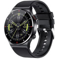 Fashion heart rate smart watch – black silicone strap sport