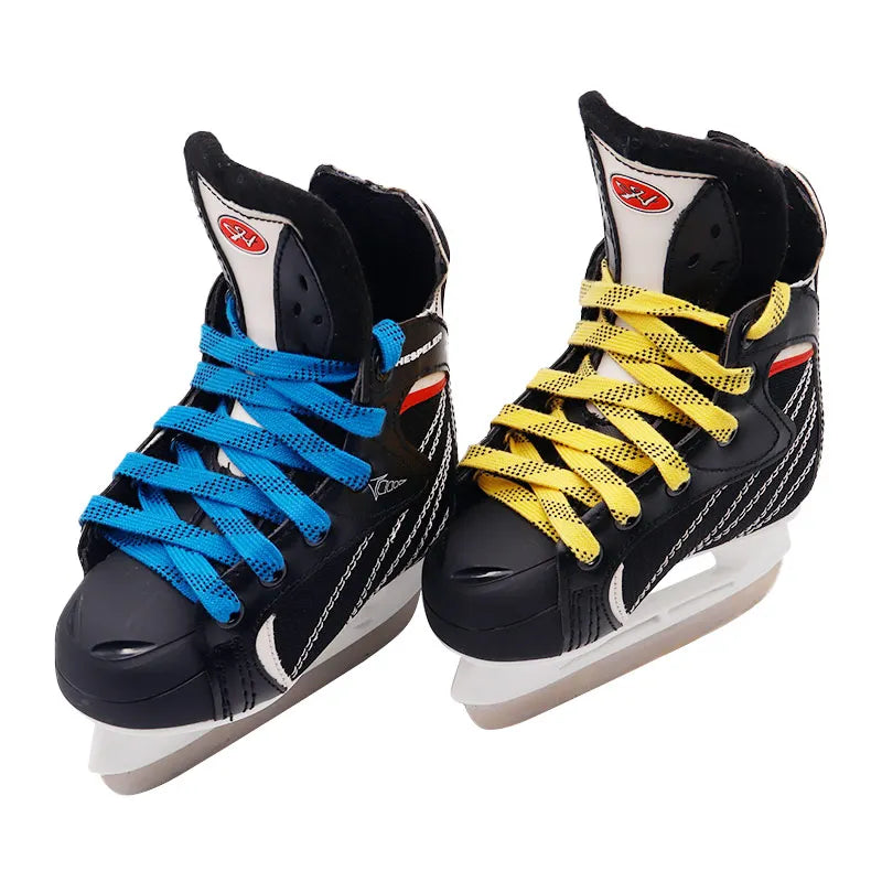 Waxed boot laces on hockey skates – ice skate laces