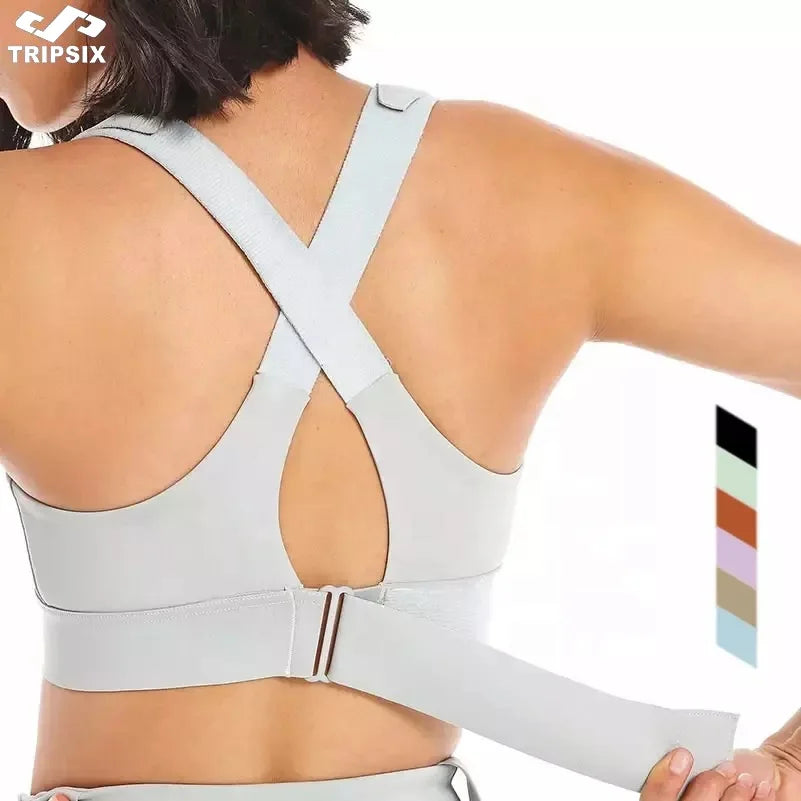 New Arrival Women's Gym Bra High Fitness Yoga Sports Bra with Zipper Lightweight and Plus Size Adjustable Back High Quality
