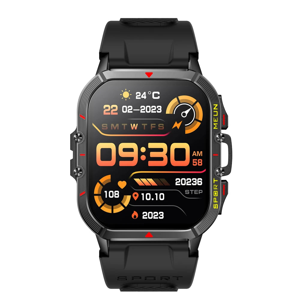T21 Smart Watch 2023 Outdoor Sports BT Calling 1.96inch 280mAH Battery Health Heart Rate BP Monitoring