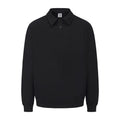 Cotton french terry tracksuit black polo top