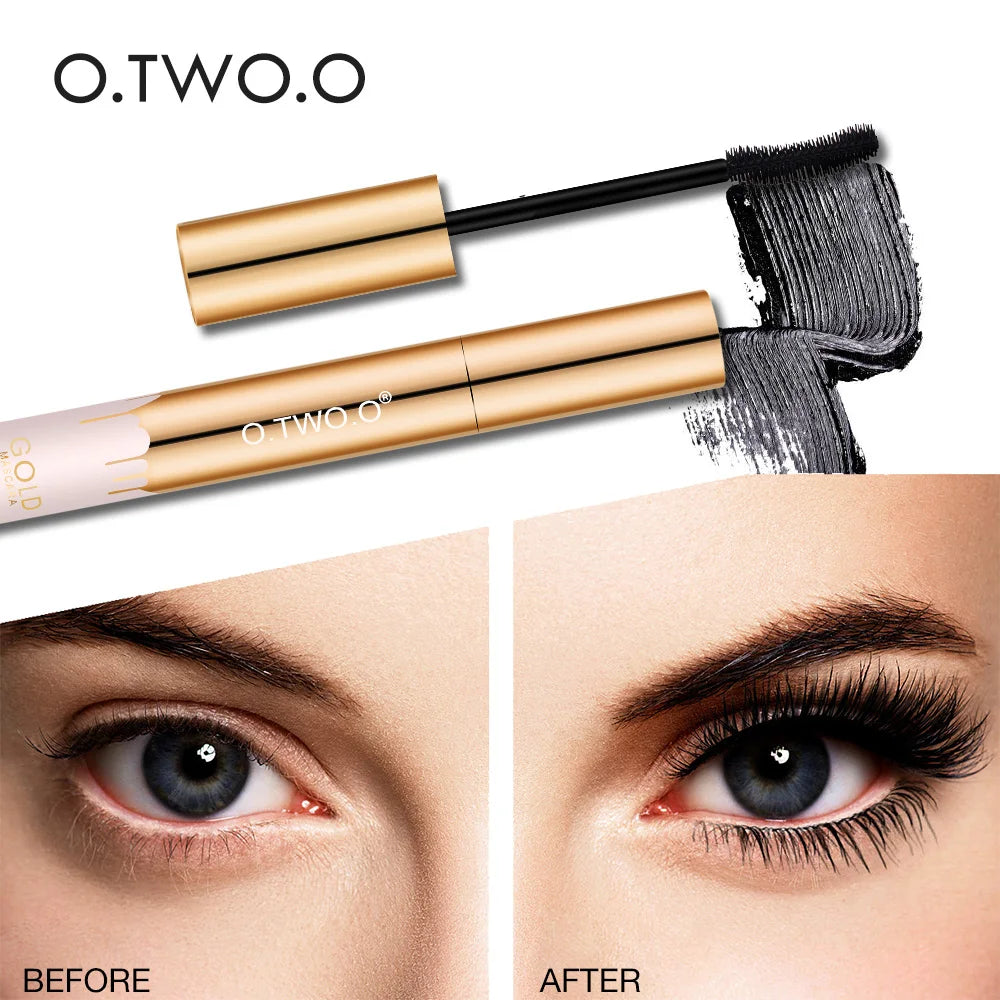 Black mascara gold tube - lash extension effect