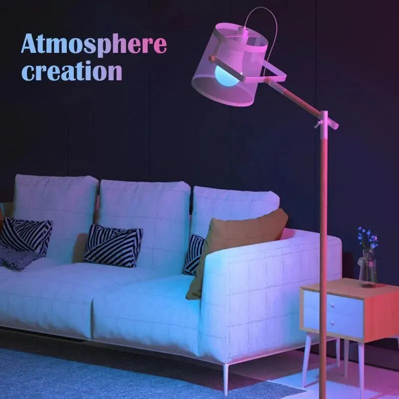 RGB LED color changing bulb with remote - angle view