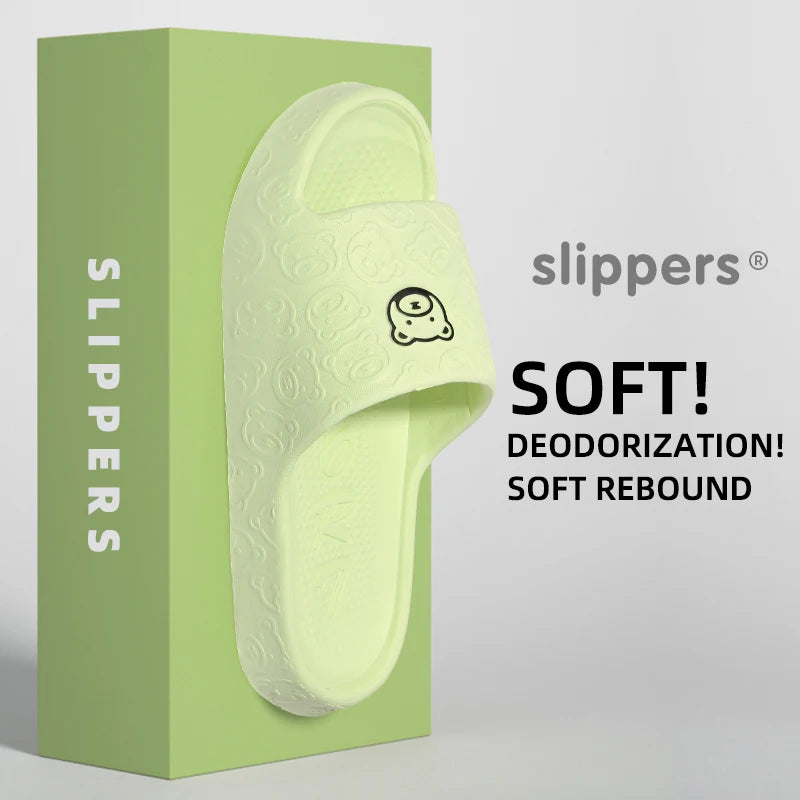 Cute bear non-slip slippers - size reference