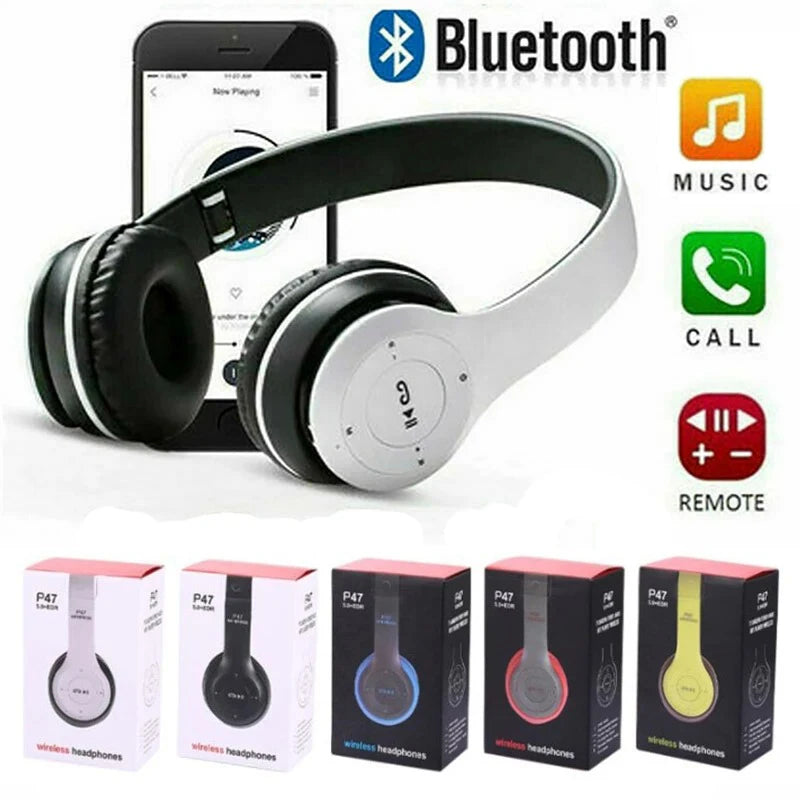 P47 wireless Bluetooth headphones - front view