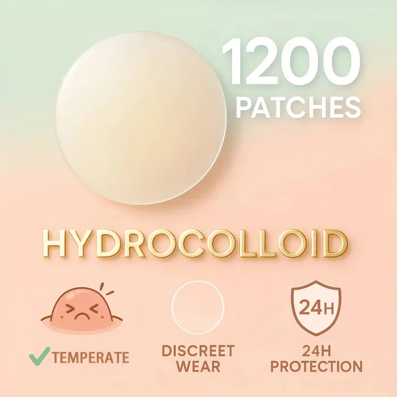 Hydrocolloid acne patches 1200 discreet 24h wear