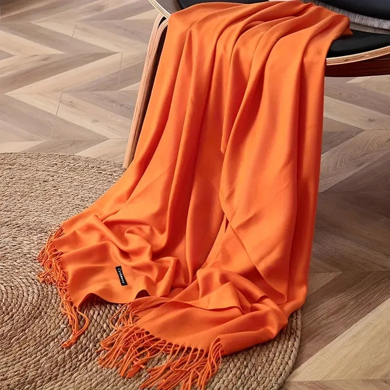 Pashmina Shawl – draped flat lay | Velvetova