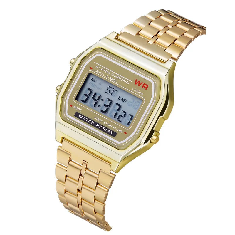 F91W retro digital watch - gold color variant