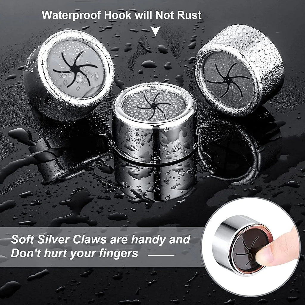 Waterproof dishcloth clips with soft silver claws, rust resistant