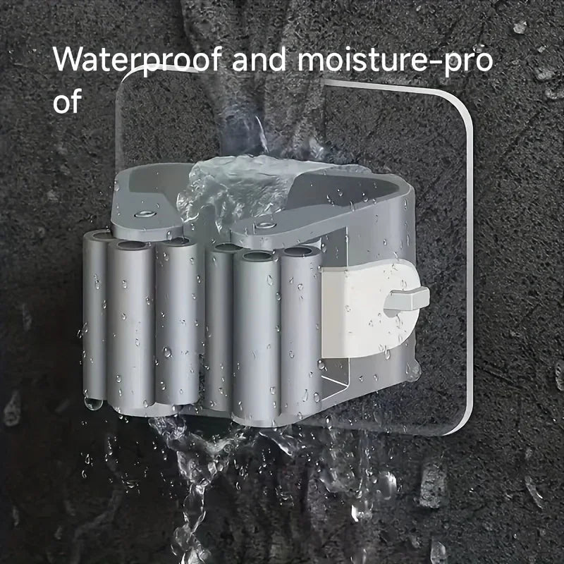 Waterproof wall mounted mop holder clip close-up