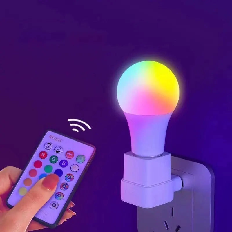 RGB LED color changing bulb with remote - packaging
