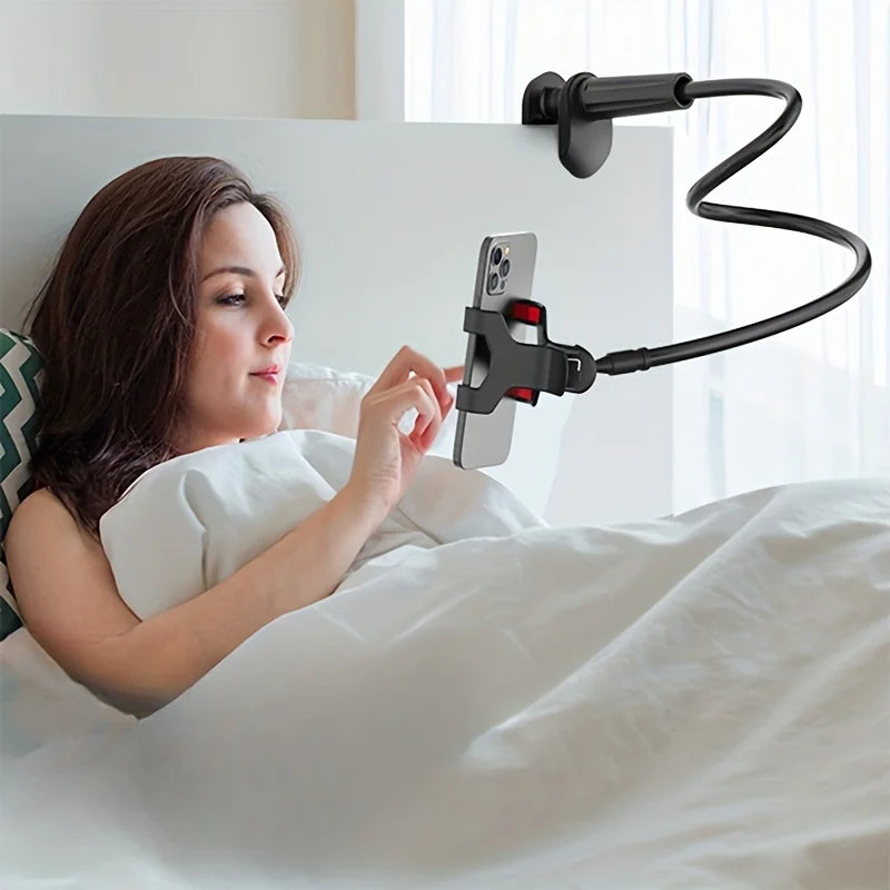 Gooseneck phone holder with clamp - front view