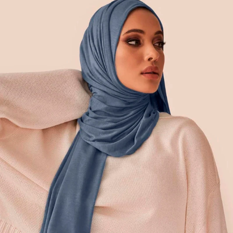 Modal Hijab Scarf – model front view | Velvetova