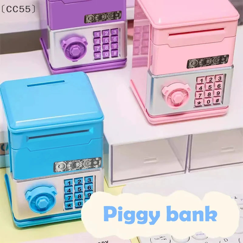 Electronic piggy bank for kids - detail close-up