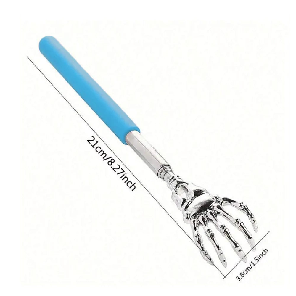 Telescopic extendable back scratcher - front view