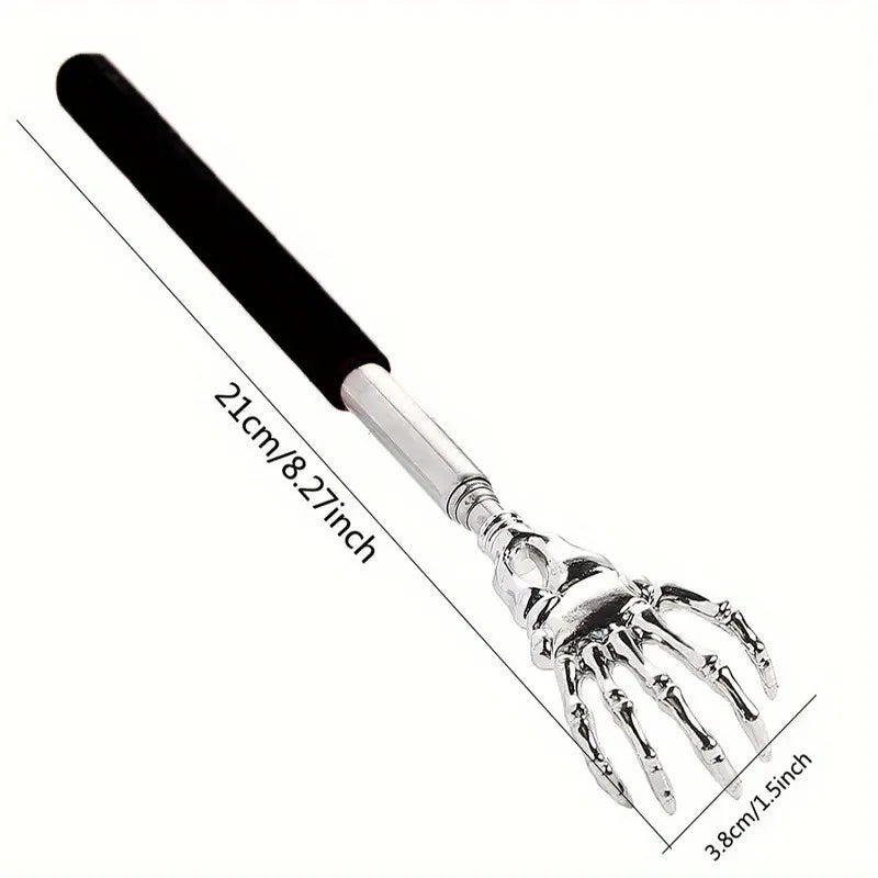 Telescopic extendable back scratcher - back view