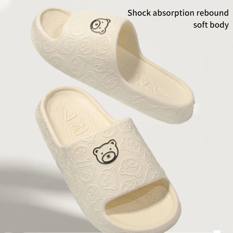 Cute bear non-slip slippers - lifestyle shot