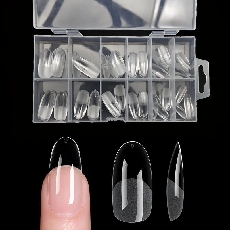 False nail tips - almond stiletto coffin shapes