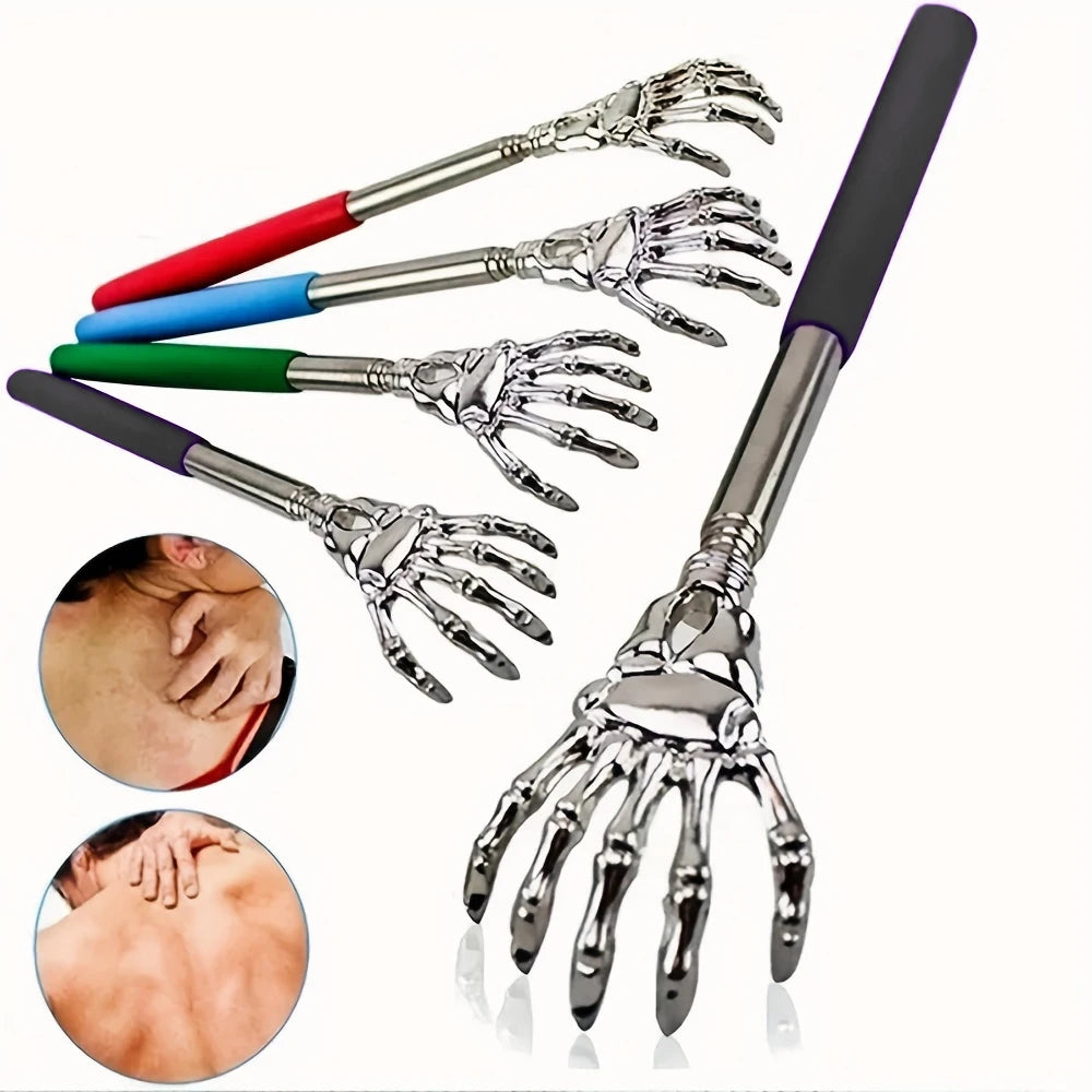 Telescopic extendable back scratcher - front view