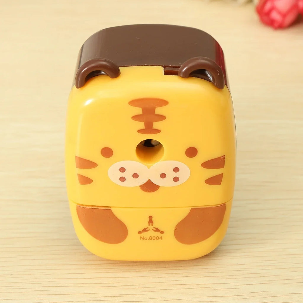 Front view of tiger animal pencil sharpener