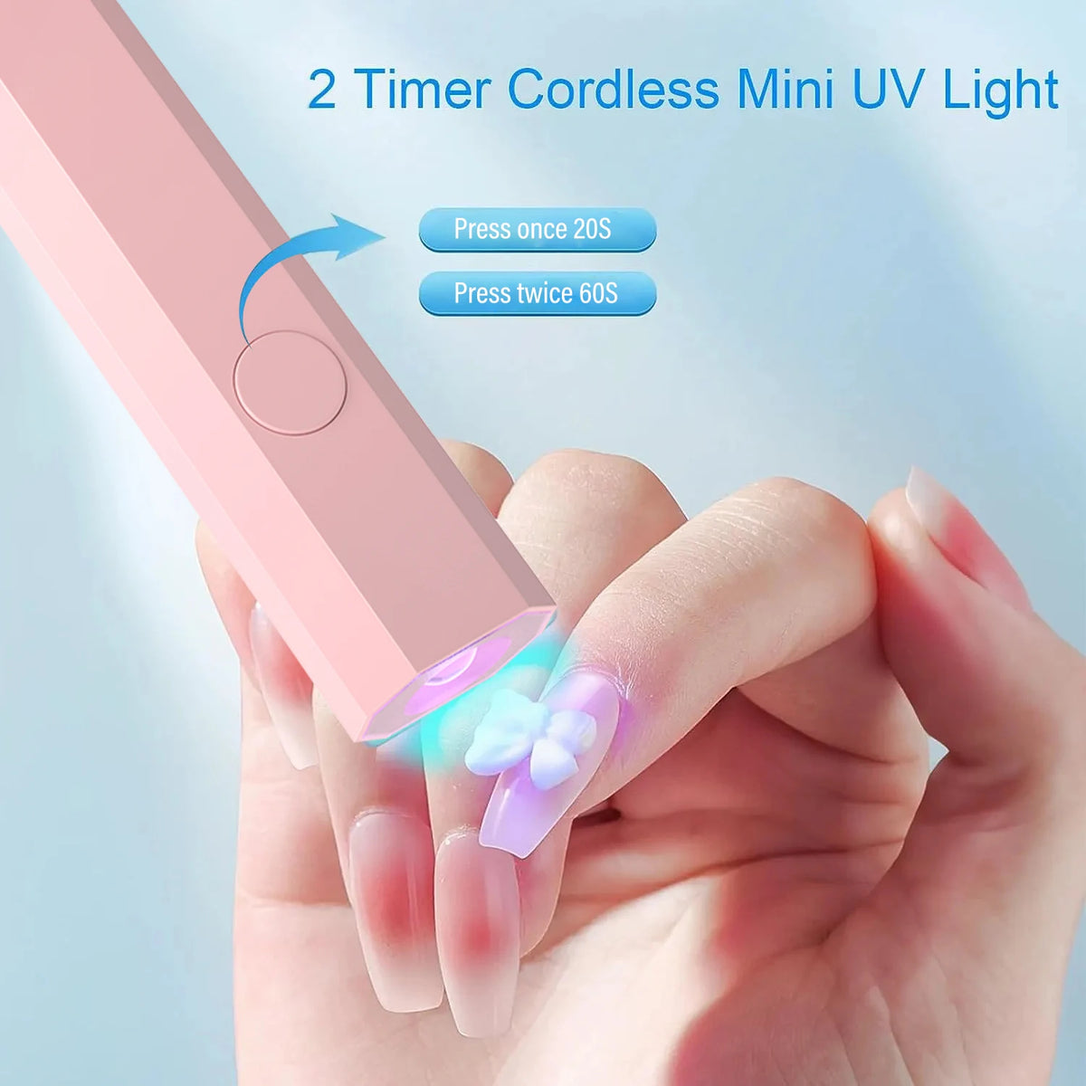Mini UV nail lamp with foldable stand