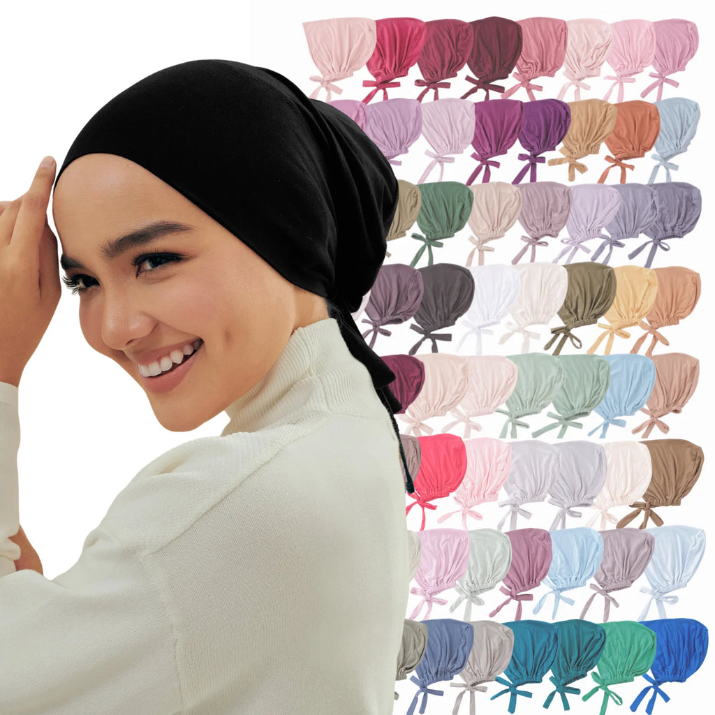 Hijab Undercap – model front view | Velvetova