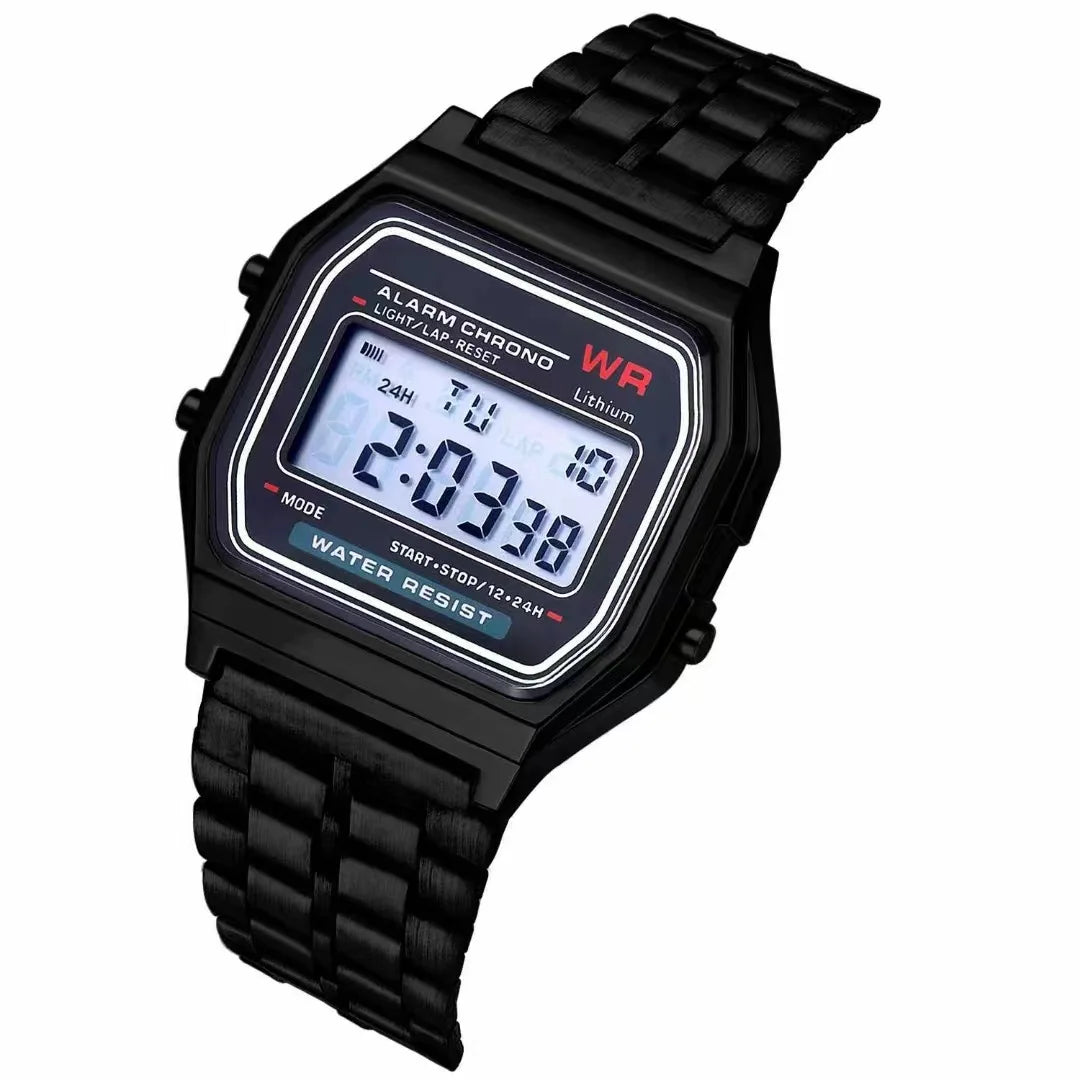 F91W Digital Sports Watch – Stainless Steel LED Watch for Men & Women