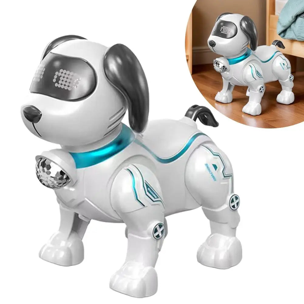 Robot dog toy for kids — white robot dog product view
