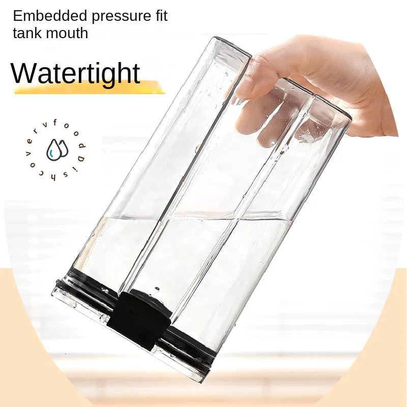 Watertight airtight kitchen storage jar with embedded pressure-fit lid