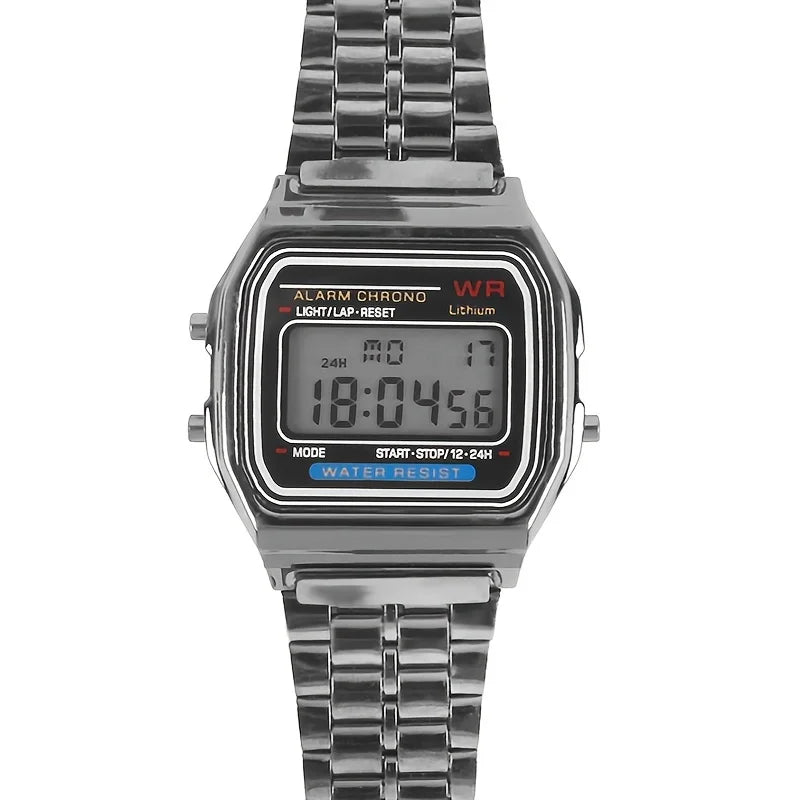F91W Digital Sports Watch – Stainless Steel LED Watch for Men & Women
