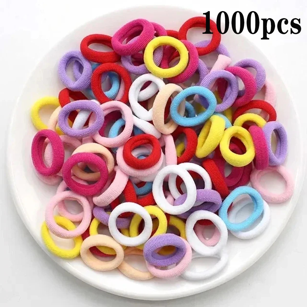 Colorful small ponytail holders bulk