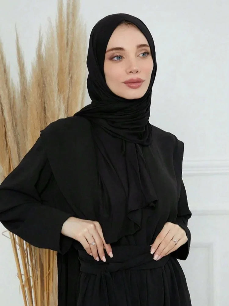 Modal Hijab Scarf – model front view | Velvetova