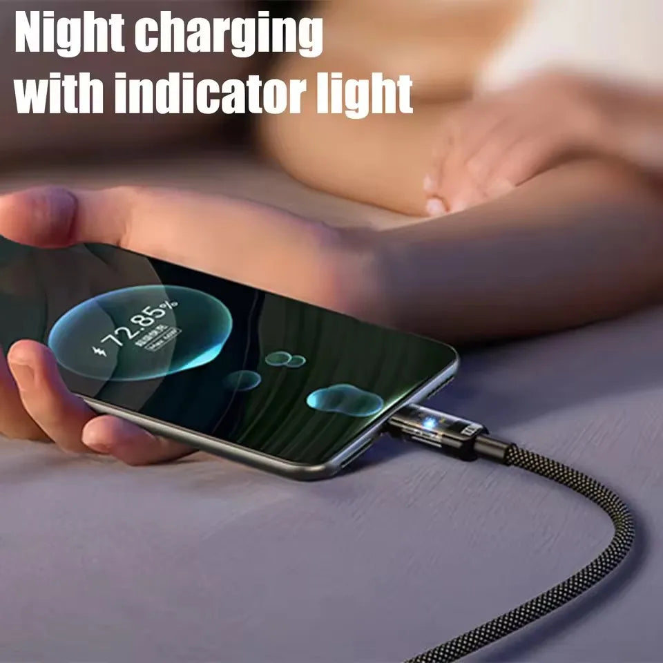 240W USB C fast charging cable night charging LED indicator light