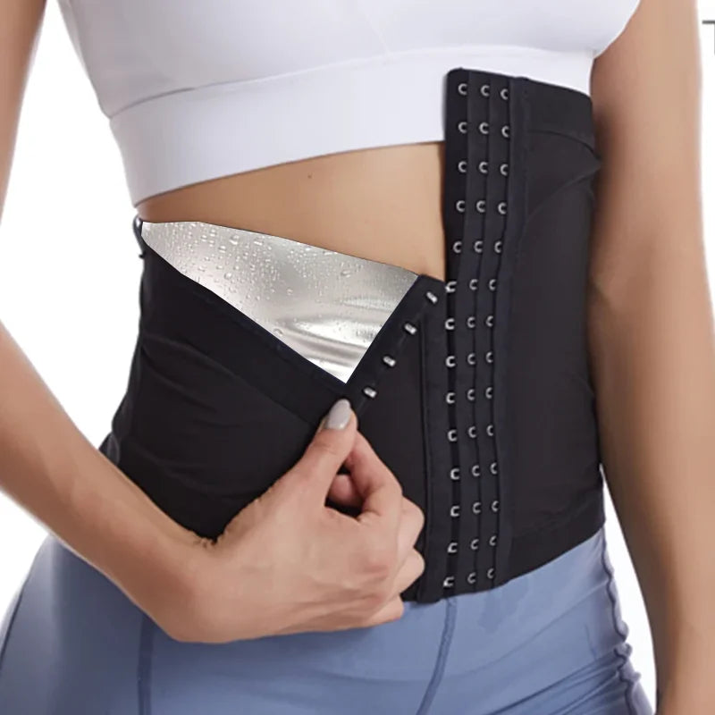 Women's sauna sweat suit waist trainer vest - detail close-up