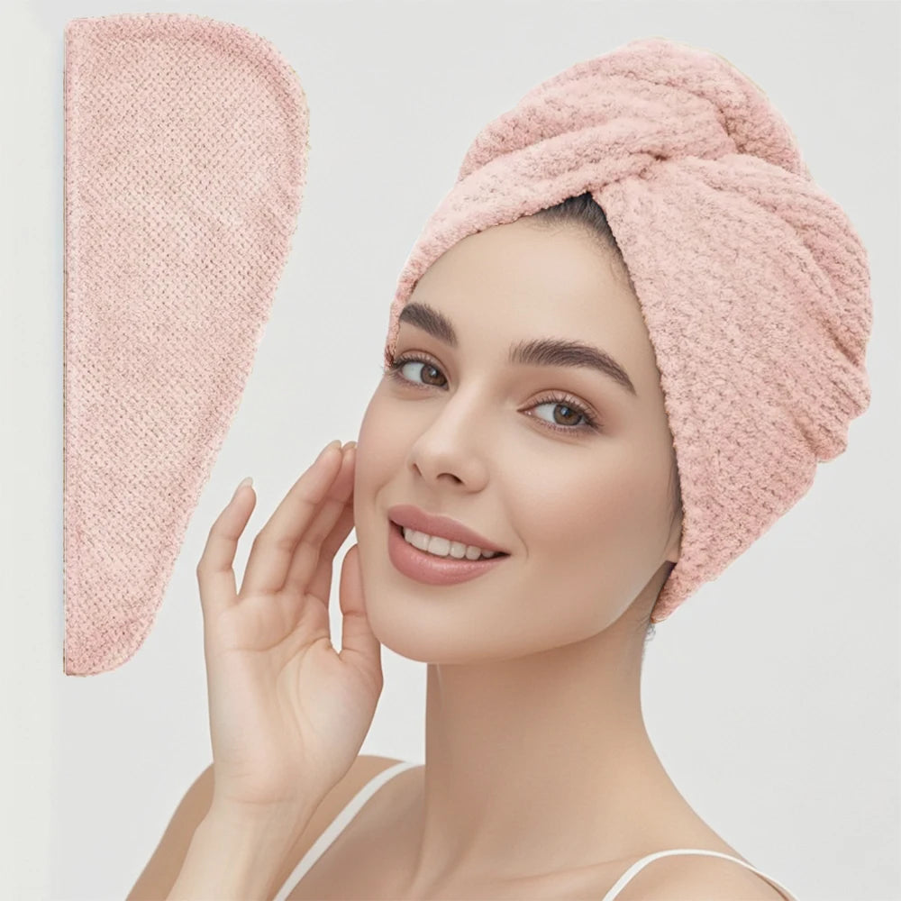 Hair towel turban wrap in pastel colors