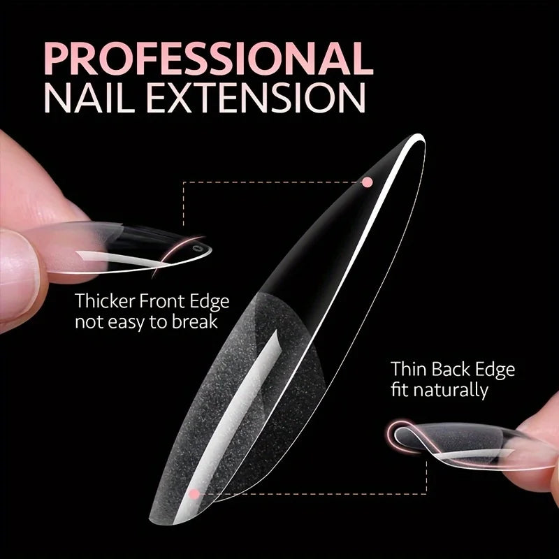 False nail tips - almond stiletto coffin shapes