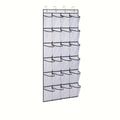 White wall mounted shoe organizer hanging, front view