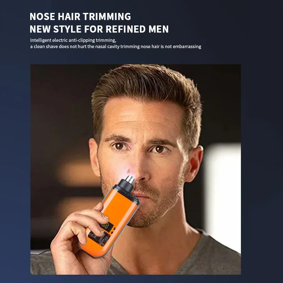Painless nose hair clipper with smart display
