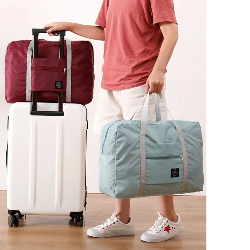 Foldable travel duffel bag - angle view