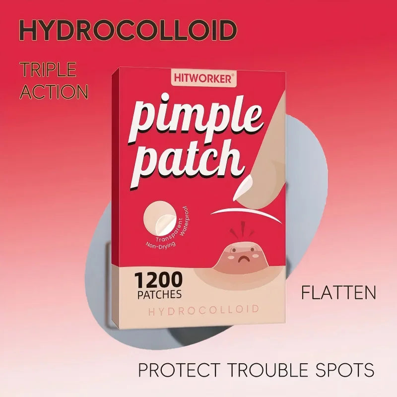 Hydrocolloid triple action acne patches flatten protect