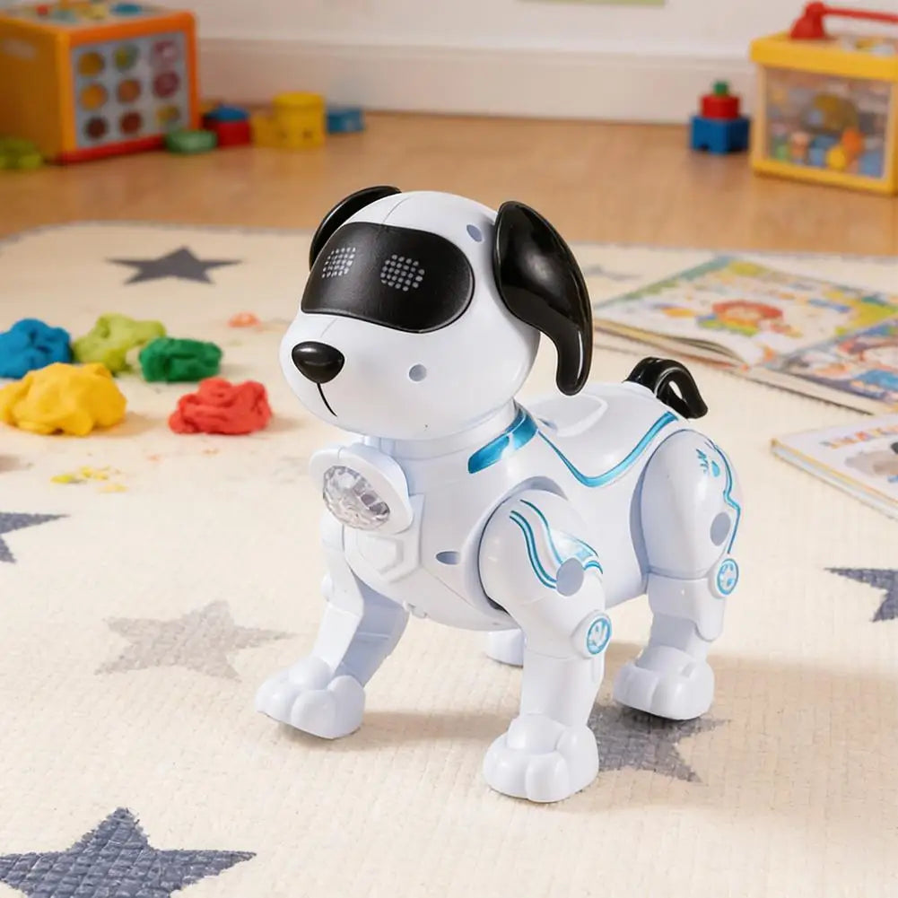 Robot dog toy for kids — robot dog on star rug
