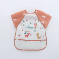 Baby bibs with sleeves — brave deer print smock bib