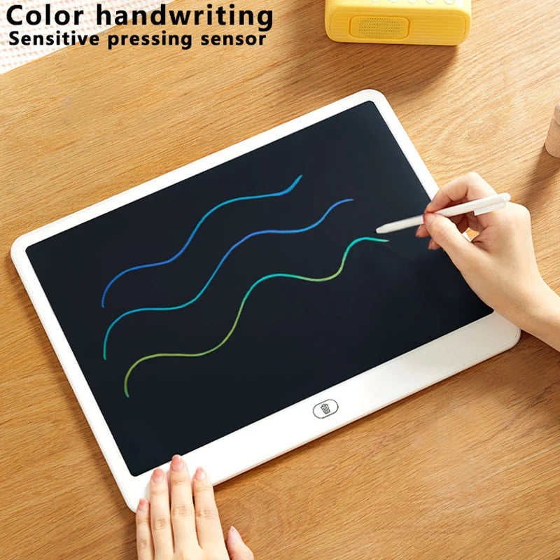 LCD writing tablet kids — colorful handwriting with pressure sensor