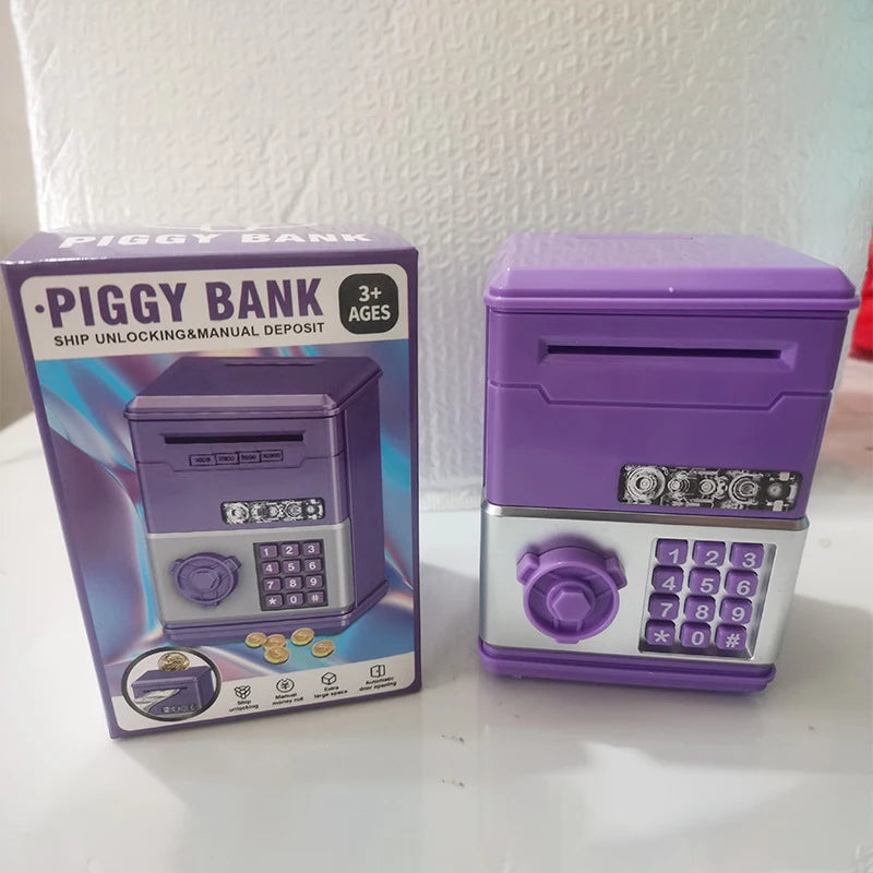 Electronic piggy bank for kids - back view