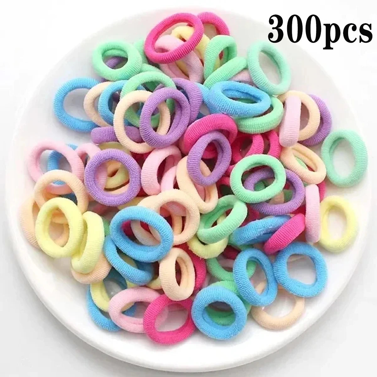 Small elastic hair bands 200pcs - colorful