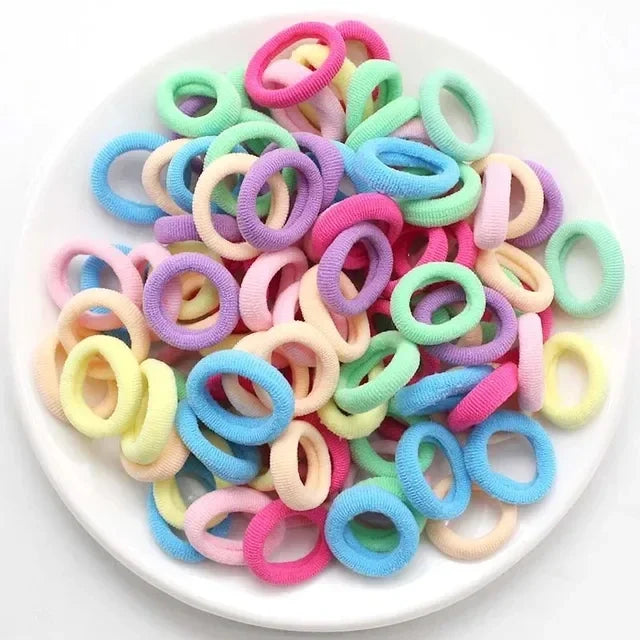 Colorful small ponytail holders bulk