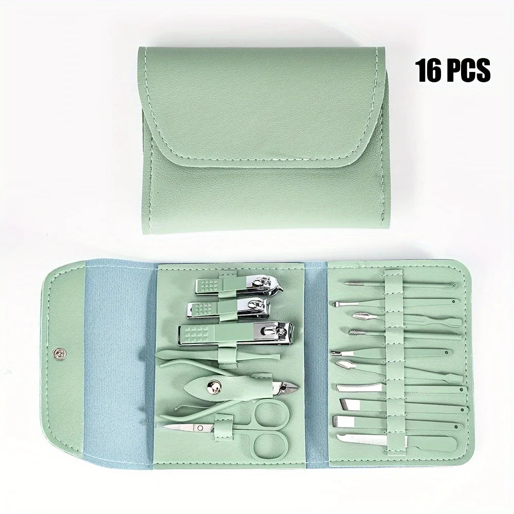 16pcs professional manicure set - stainless steel