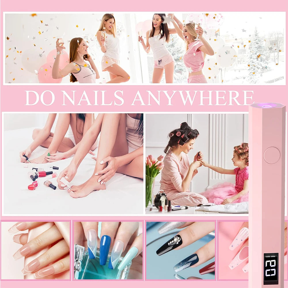Handheld UV LED nail dryer lamp - portable gel curing light