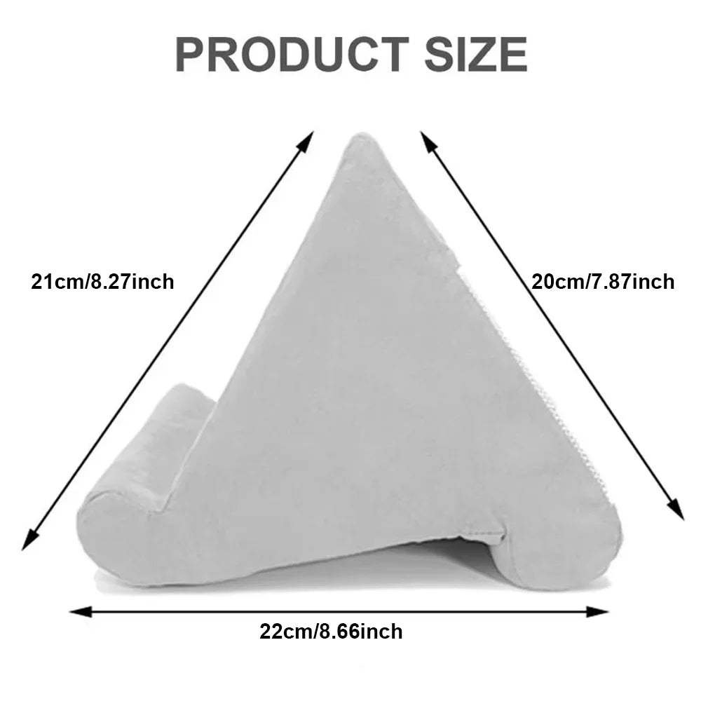 Tablet pillow stand product size dimensions 22x21x20 cm diagram