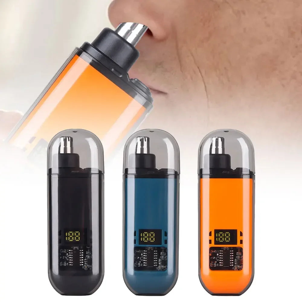 Electric nose and ear hair trimmer - rechargeable